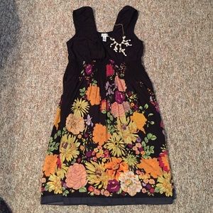 Black floral Sundress