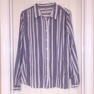 sheer striped blouse > loft