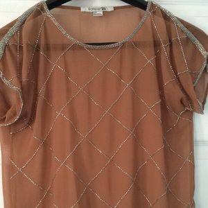 Forever 21 sequins sheer top