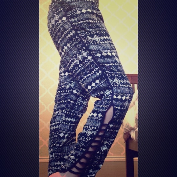 Tribal print harem pants