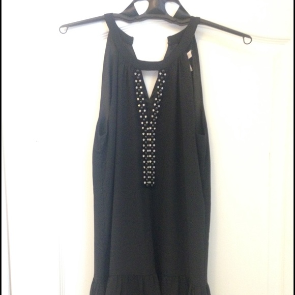 Halter Dropped Waist Dress - Picture 1 of 4