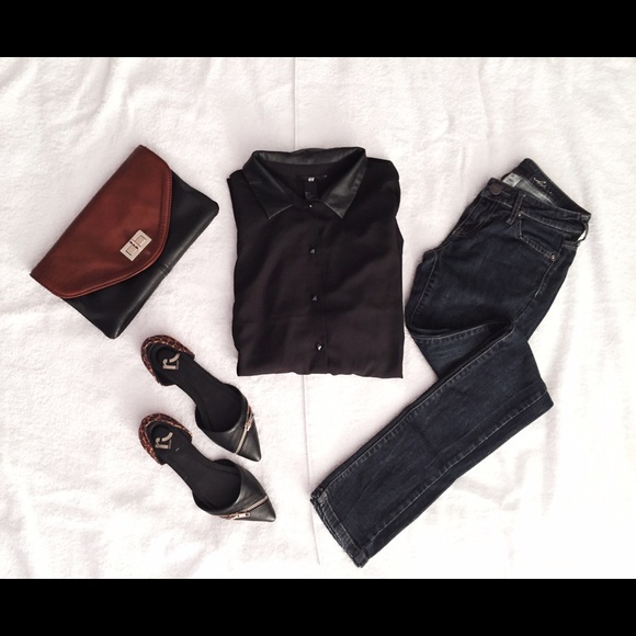 Black Long-Sleeve Blouse