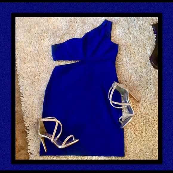 Jump Girl Royal Blue Cutout Body-Con Dress - Picture 4 of 5