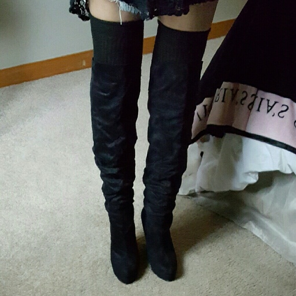**SOLD**Platform Wedge Over the Knee Boot - Picture 3 of 3