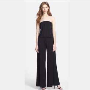 Tart L Black Wide Leg Strapless Jumpsuit