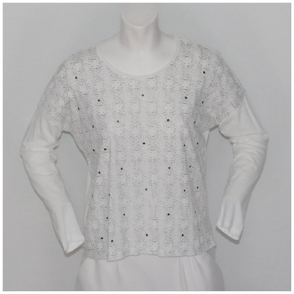 Abstract Aztec Design Hi-Lo Scoop Neck Top Medium - Picture 2 of 8