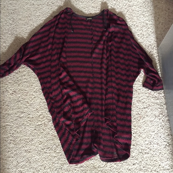 Striped 3/4 cardigan