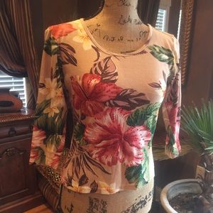 Multi color sequin embellished top.