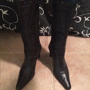 Black, Heeled Boots