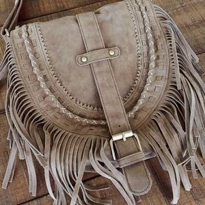 Suede Fringe Purse