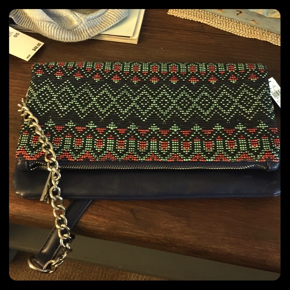 NWT chain boho chic clutch