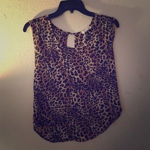 Cute Cheetah Print Top