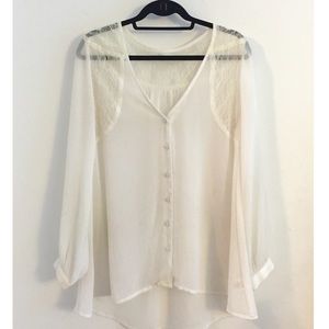 Millau Blouse with Lace Accent from LF