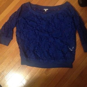 Blue knit Charlotte Russe shirt