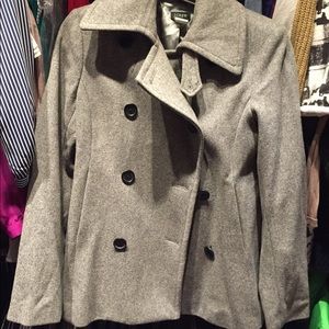 Jcrew grey pea coat