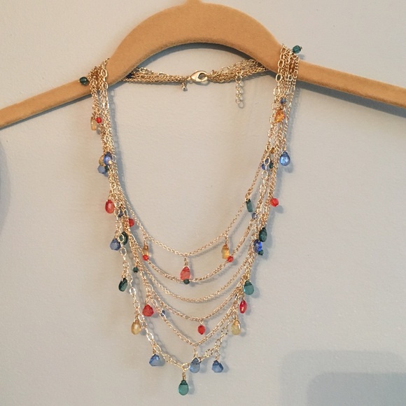 Talbots multi jeweled necklace