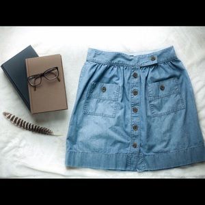 J Crew Chambray Skirt