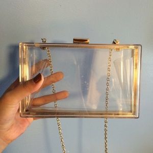 Clear perspex clutch