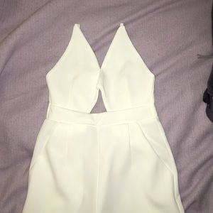 White jump suit