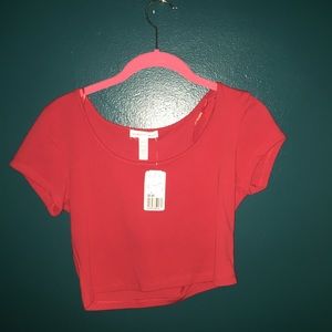 red crop top