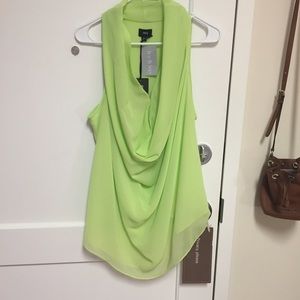 Mint green cowl neck shirt