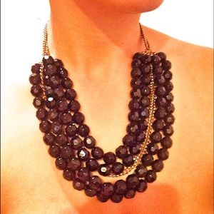 Fun Multi-layer Black Beaded Necklace