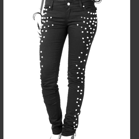 black studded jeans
