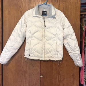 NORTH FACE White Puffer Jacket
