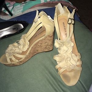 Madden girl cream wedges