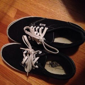 Black and white vans