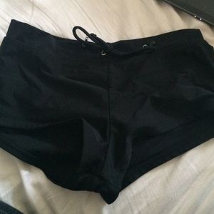 Black Shorts Swim Bottoms
