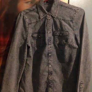 Acid Washed Jean Shirt