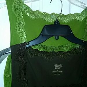 2 Talbots Lace Trim Tanks