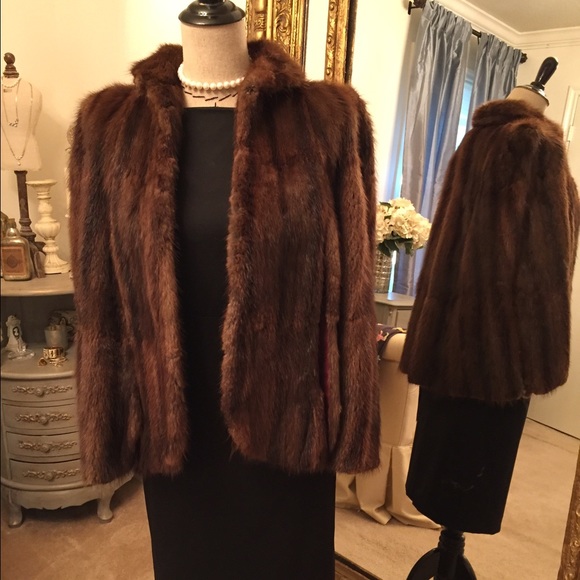 Vintage Muskrat Fur Cape