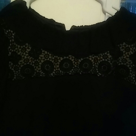 ABS black dress w/ lovely neckline detailing - Picture 4 of 4