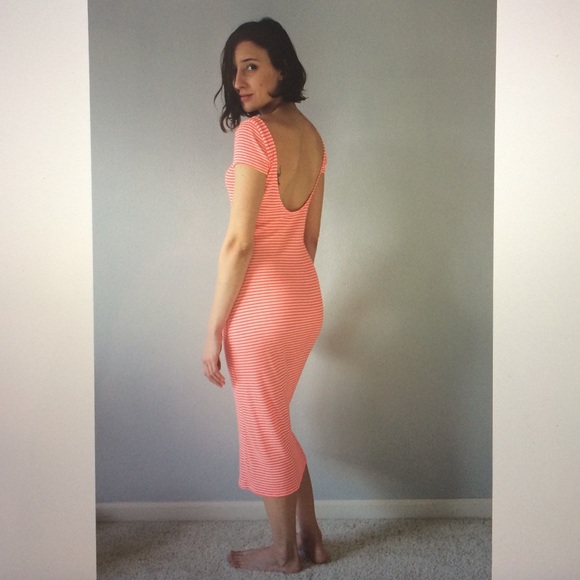 Orange Striped Dress ZARA - Picture 1 of 4