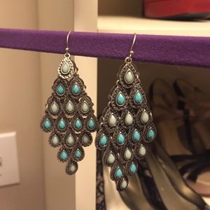 Fossil drop earring
