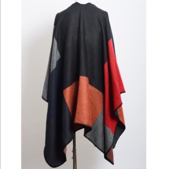 🆕SYNDIE hello fall poncho - NAVY - Picture 4 of 4