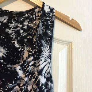 Tie-dye Print Knit Maxi Dress