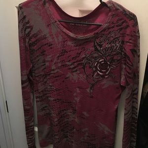 Final markdown Sinful long sleeve studded shirt