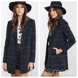 🎉HP🎉 Forever 21 Plaid Overcoat