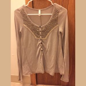 Free People Thermal Henley XS