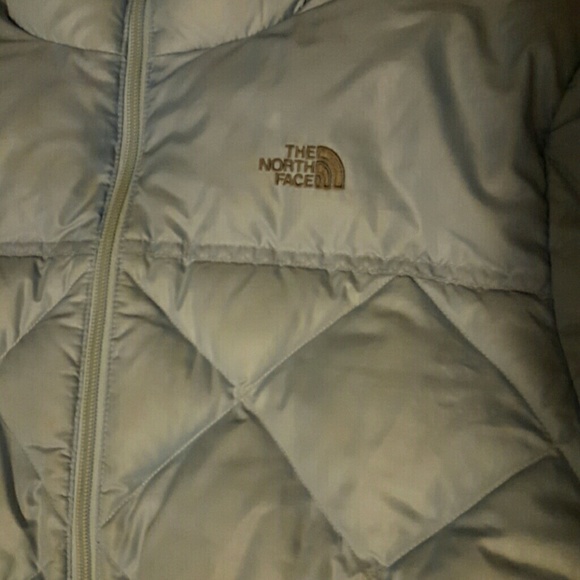 North Face Powder Blue Down Jacket, - Picture 2 of 4