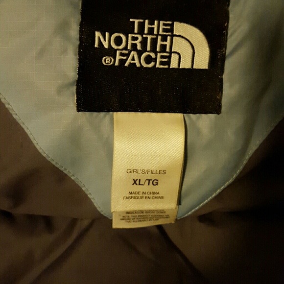 North Face Powder Blue Down Jacket, - Picture 3 of 4