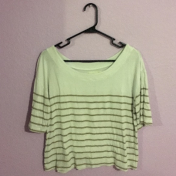 flowy striped cropped top