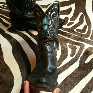 Vintage 1950's Acme black leather cowboy boots