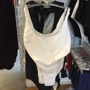 Nylon tricot high cut one piece