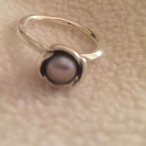 NWOT Pandora "My Wish Silver Pearl" Ring