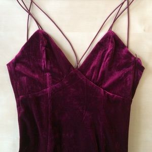 Tobi Crushed Velvet Strappy Dress