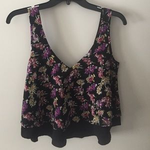 black floral crop top